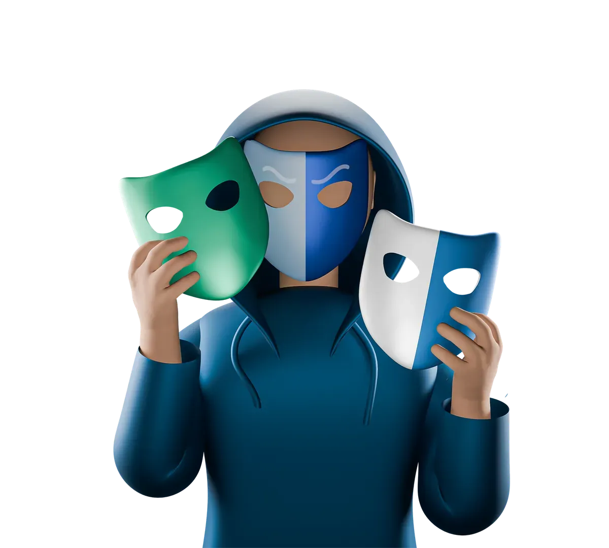 3D illustration of changing cyber threats