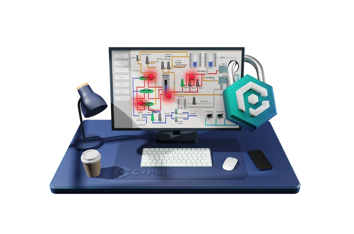 3D illustration of an operational reporting dashboard