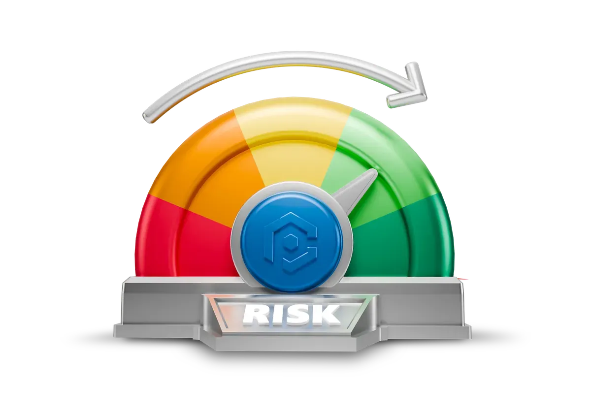 3D illustration of a cyber risk assessment gauge representing the vCISO maturity assessment