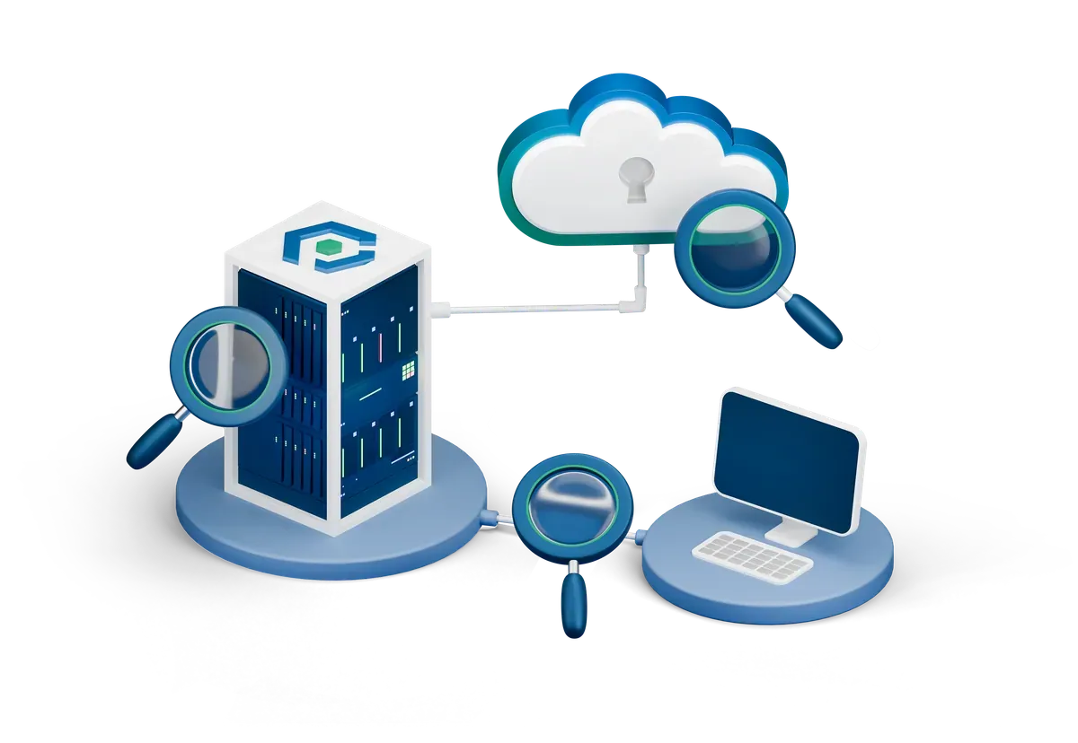 3D illustration of penetration testing services