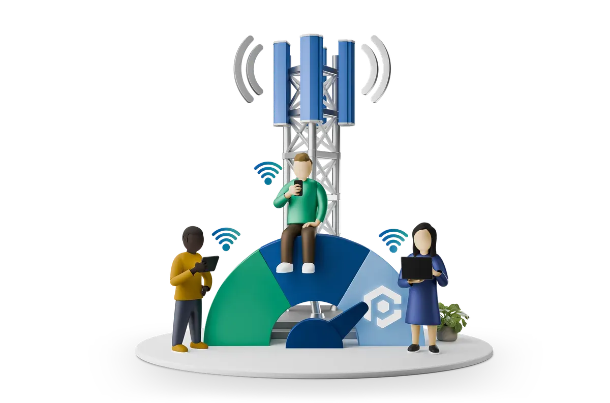 3D illustration of the extended specialist security team
